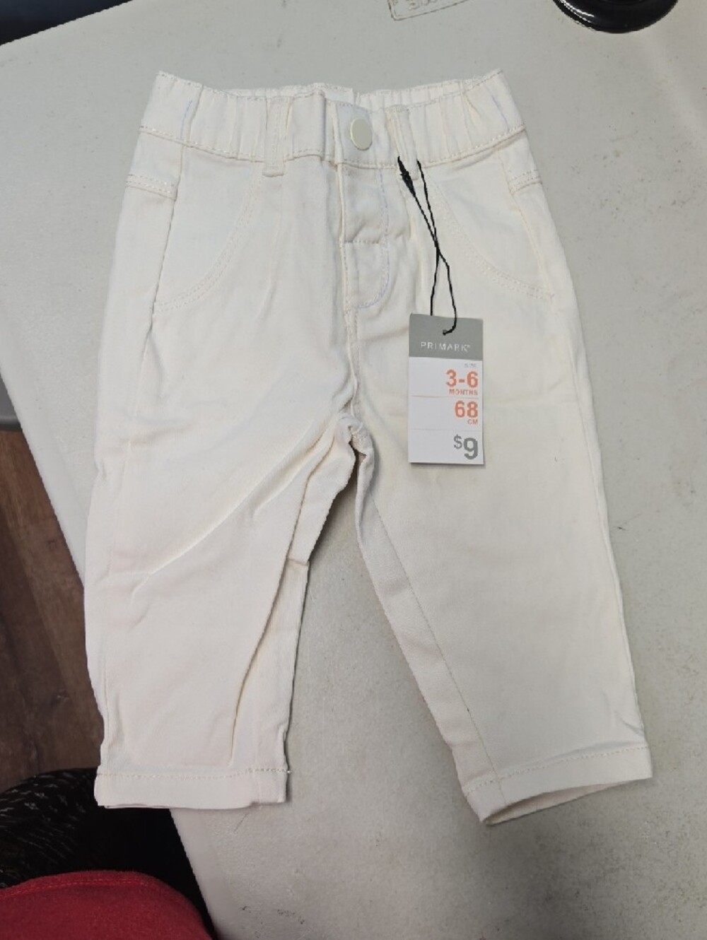 ☀️Primark Cream/Off-White Baby Trousers